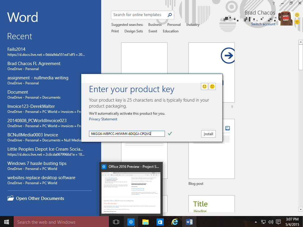 Microsoft Word 2015 Product Key Generator